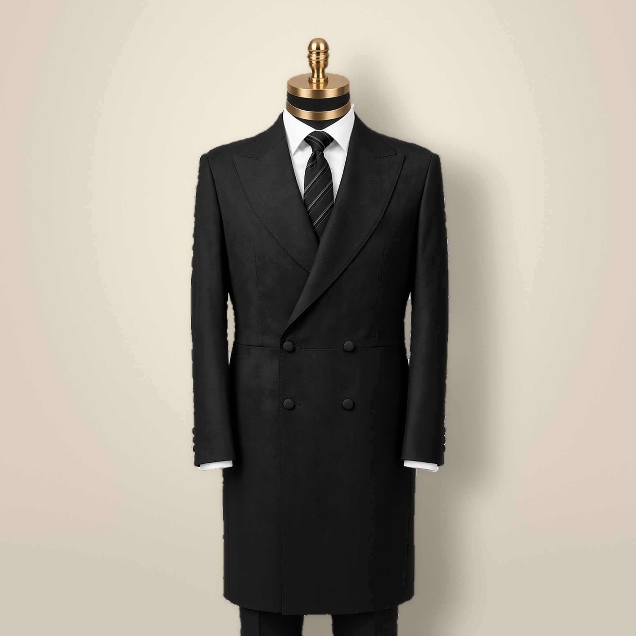 Silk & Super 180s Wool Blend Kapota – Water Resistant – on mannequin