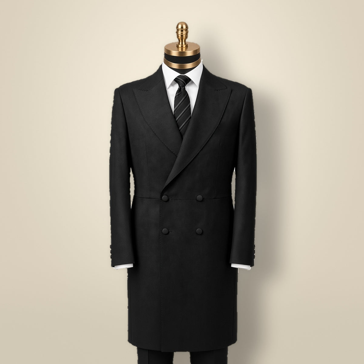 Silk & Super 180s Wool Blend Kapota – Water Resistant – on mannequin