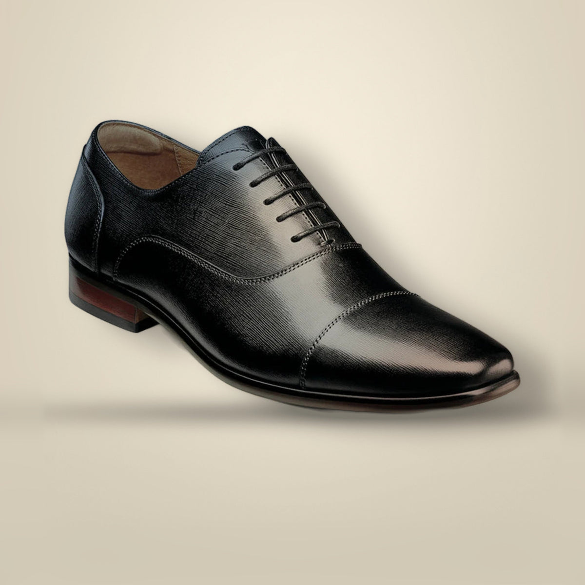 Florsheim Cap Toe Balmoral Oxford Noir (17B) – view 1