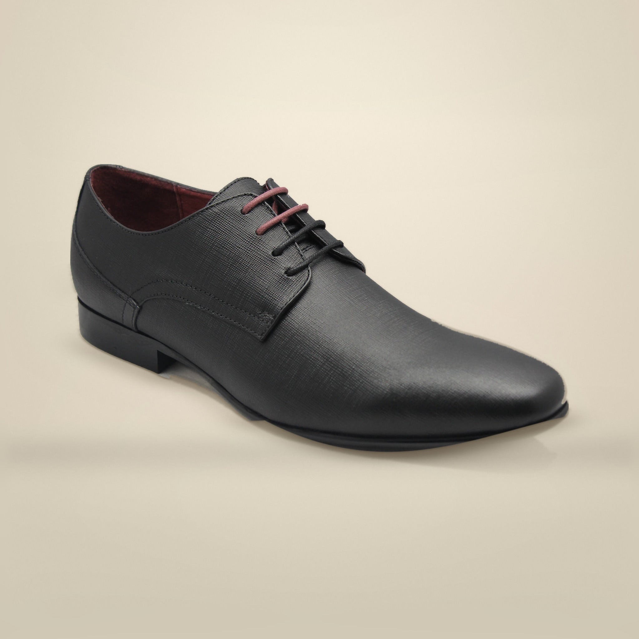 Regal Scranton black textured leather derby