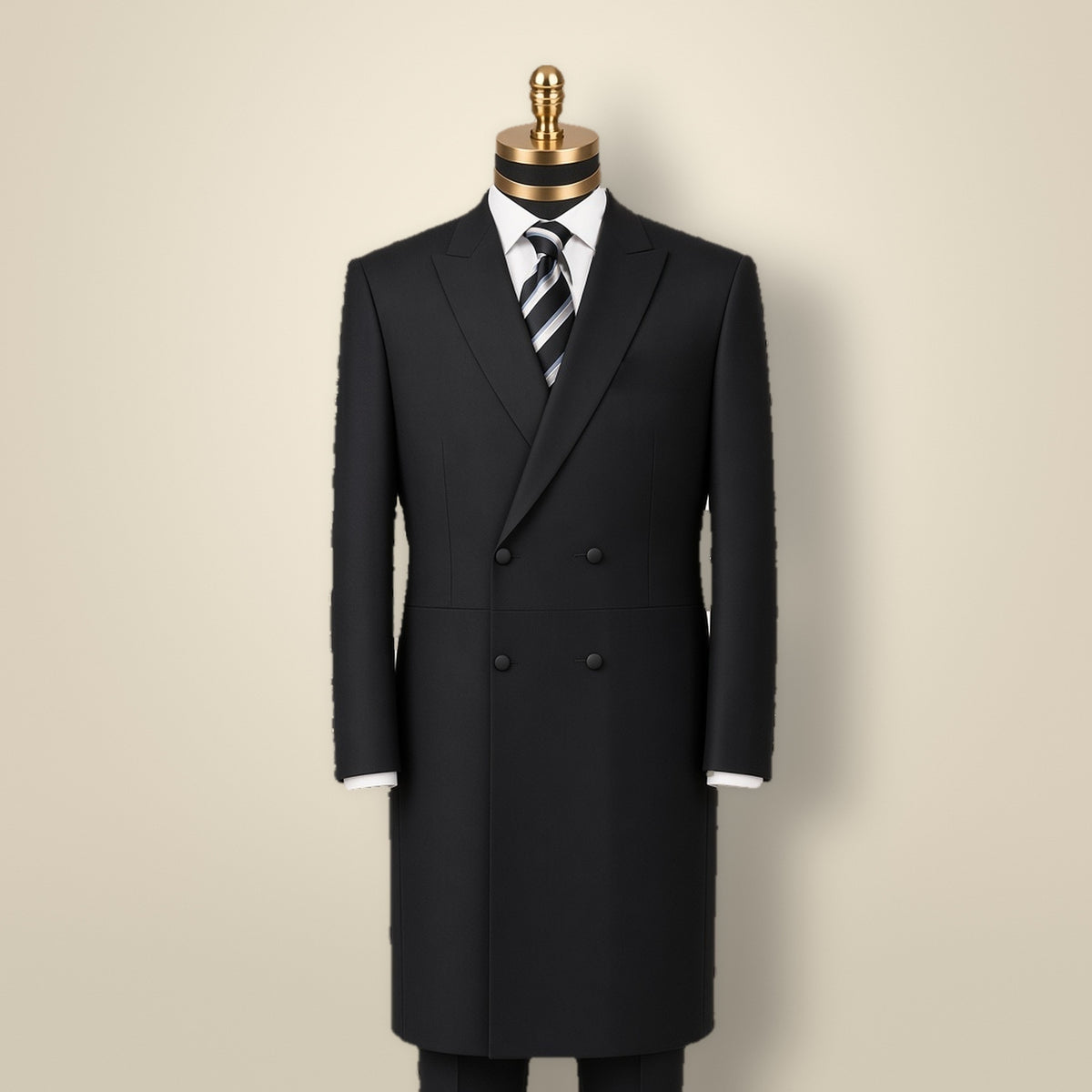 Silk & Wool Blend Kapota – on mannequin