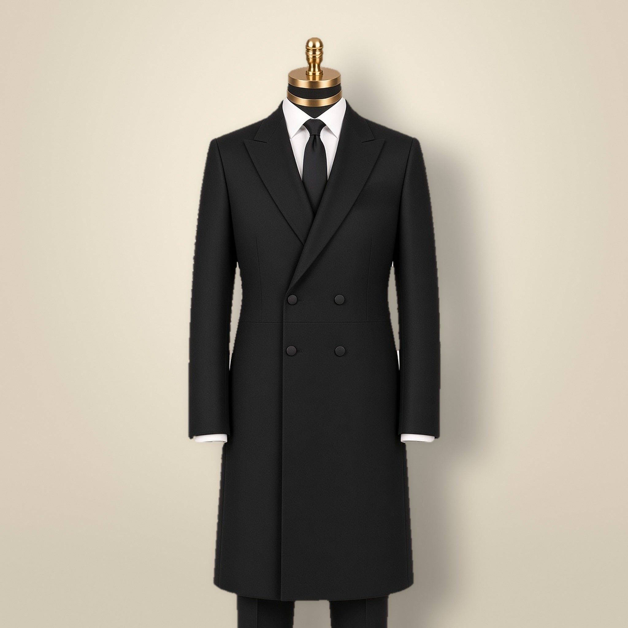 Super 130s Wool Kapota – Water Resistant – on mannequin