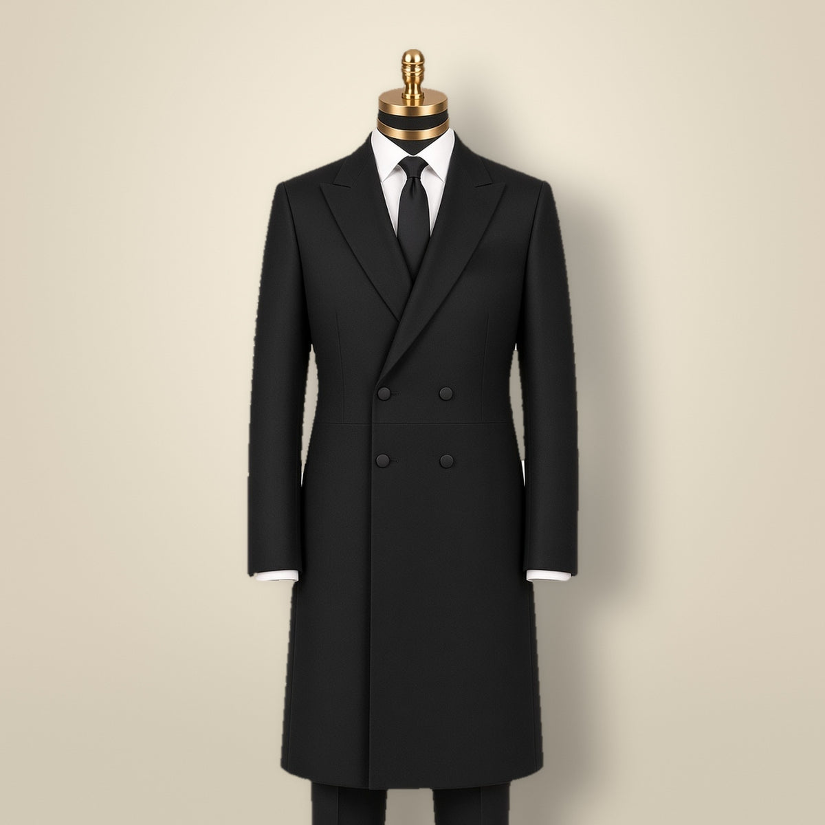 Super 130s Wool Kapota – Water Resistant – on mannequin